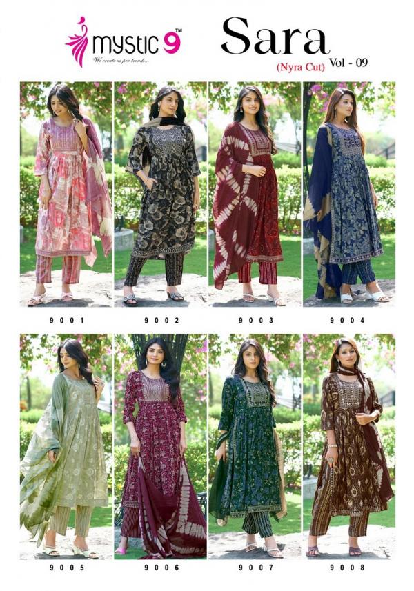 Mystic9 Sara Vol-9 – Nyra Cut Kurti With Pant & Dupatta